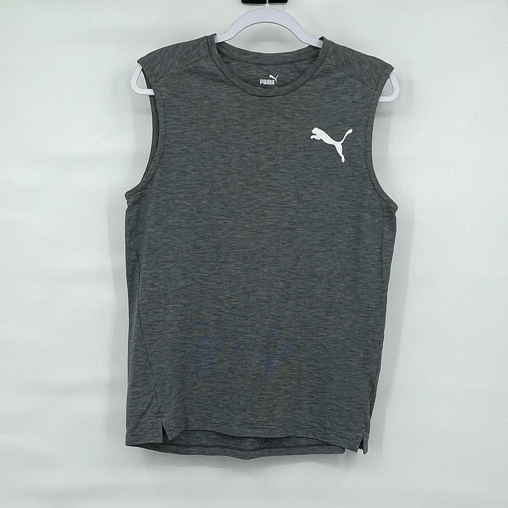 Puma gray fitted muscle tank top